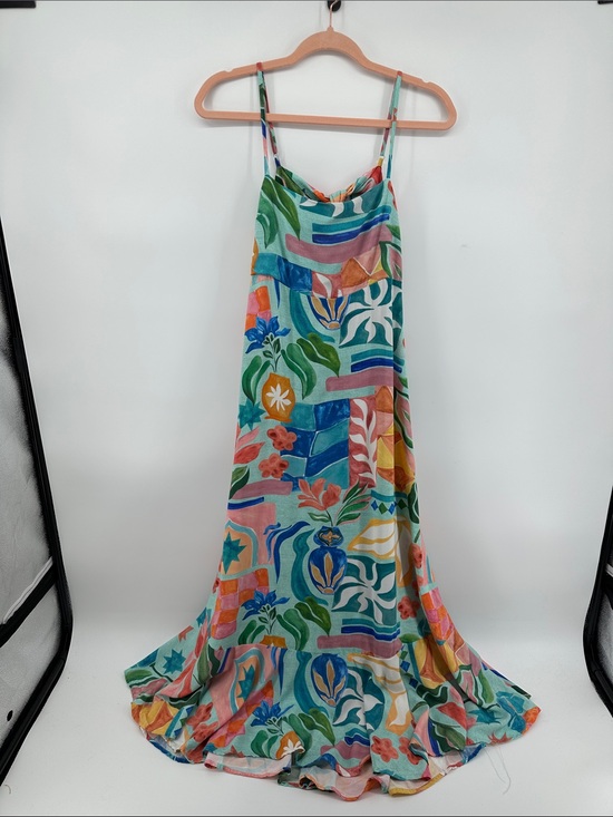 Paper Heart Dresses & Skirts - Paper Heart EuroSummer ResortWear Citrus Colorful Abstract Floral Maxi Dress SzL